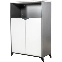 Jet-Line, Kommode + Sideboard, Sideboard CLAUDIO schwarz weiss (80 x 40 x 120 cm)