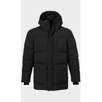Langjacke SCHÖFFEL "Down Parka Style Vindave MEN", Herren, Gr. 48, schwarz (9990, schwarz), Oberstoff: 100% Polyester. (Membran: Thermoplastisches Polyurethan). Futter: 100% Polyester. ENTHÄLT NICHTTEXTILE TEILE TIERISCHEN URSPRUNGS. Füllung: 80%...