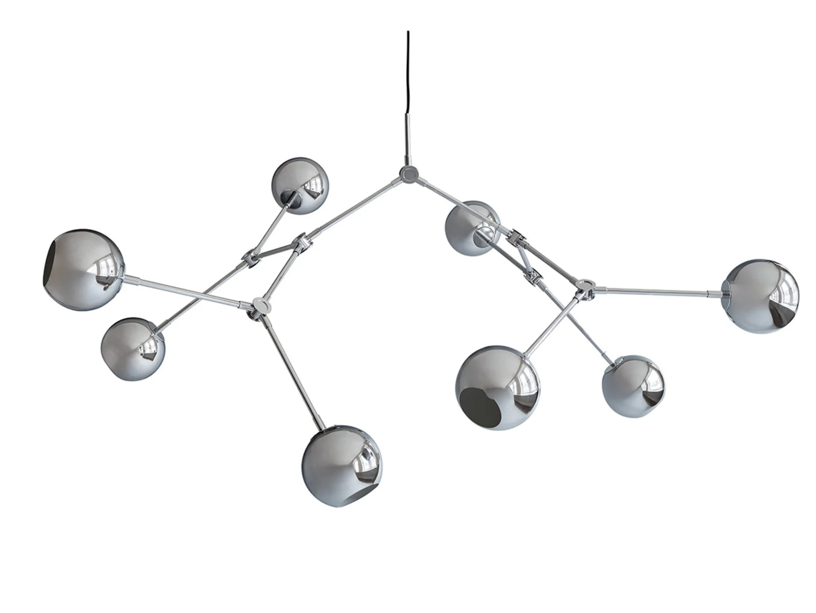 101 Copenhagen Drop Globe kroonluchter chroom - Modern aluminium - 150 cm - E14