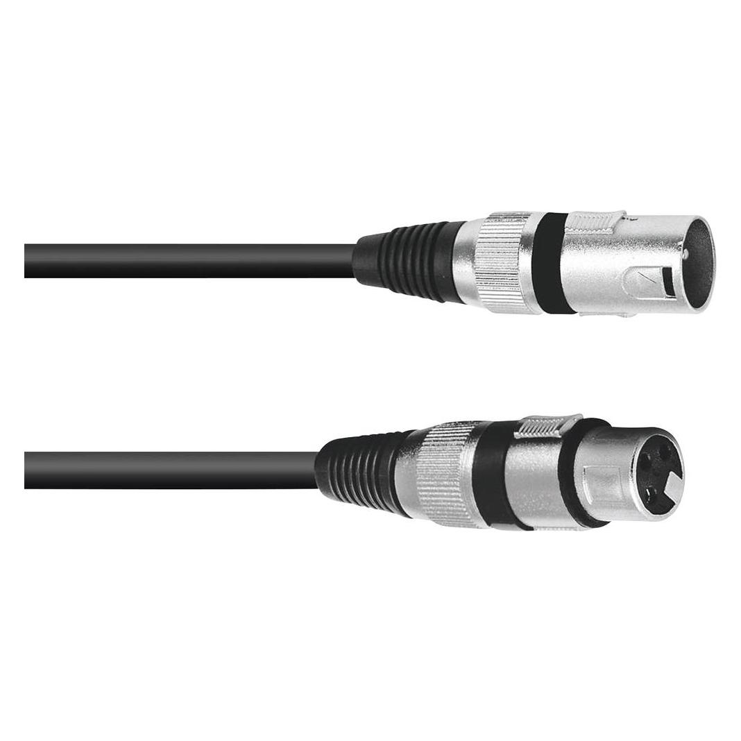 Omnitronic XLR Kabel 3pol 1m sw (1 m, XLR Kabel) (30220405)