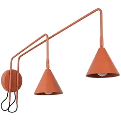 Sollux SL.2511 Wandleuchte NOX 2 rote ocker mit einem Schalter
