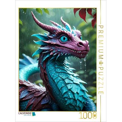 CALVENDO Puzzle Regenhüter - Drachen im Frühlingssturm | 1000 Teile Lege-Größe 64x48cm Foto-Puzzle für glückliche Stunden