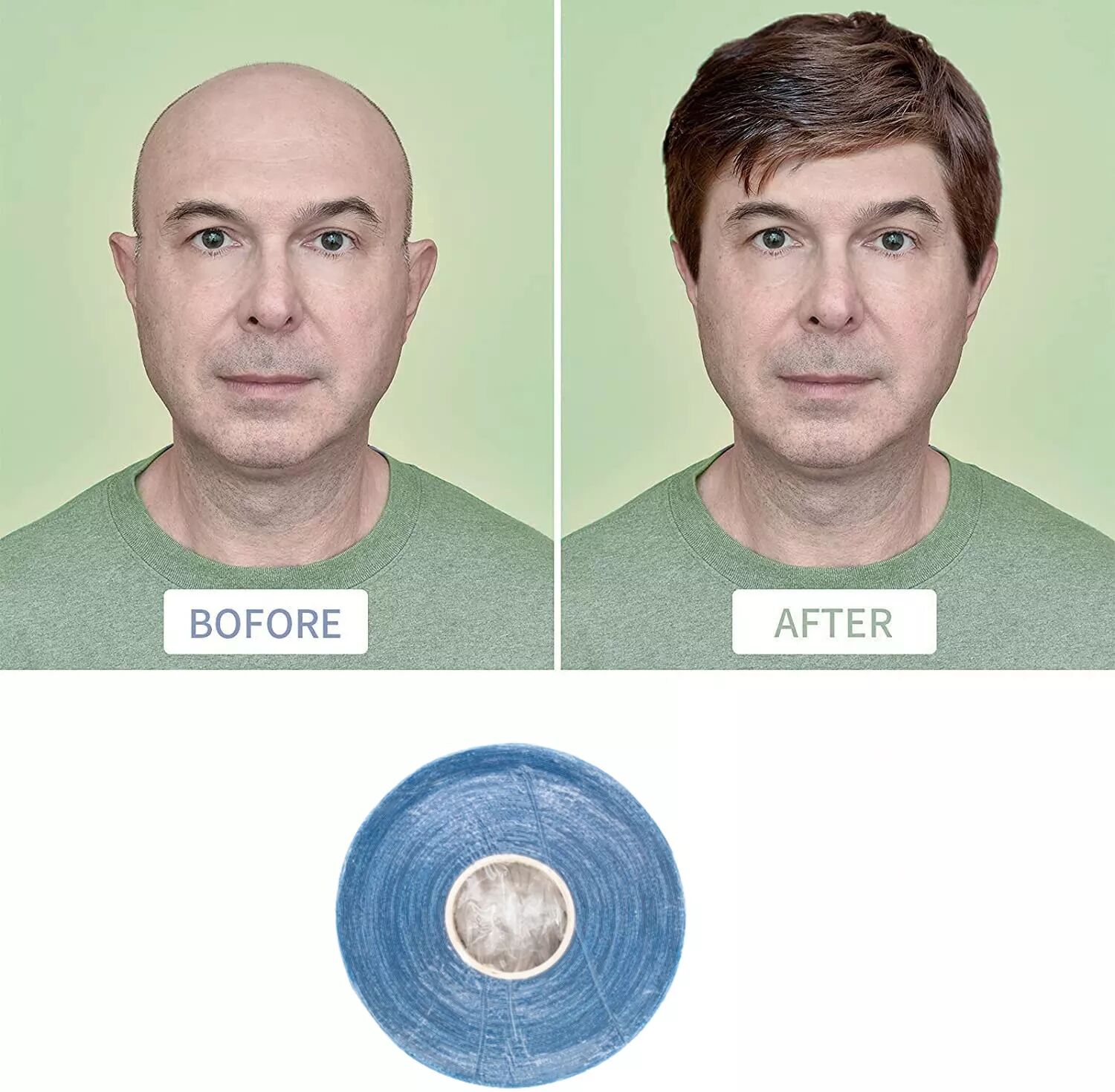 INF Ruban adhésif double face pour extensions de cheveux/perruques 1 rouleau