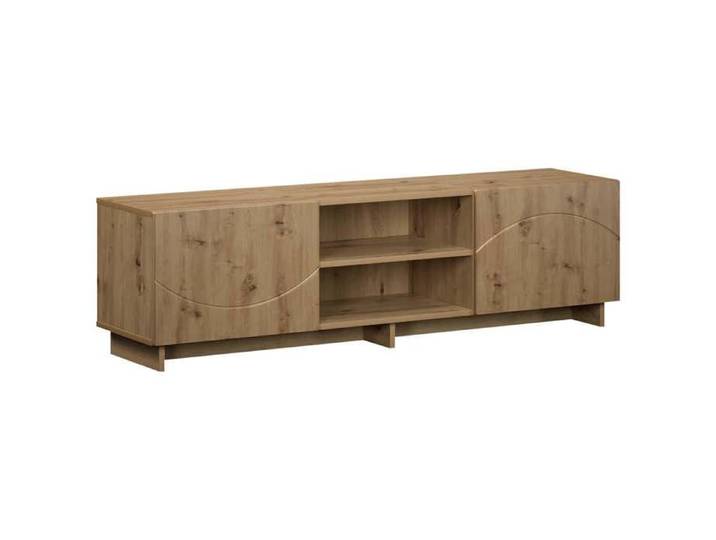 Elégance - Chic Support TV - Meuble HIFI - Meuble TV - 140x34 5x40cm - Chêne artisanal - Bois d'ingénierie_0711385