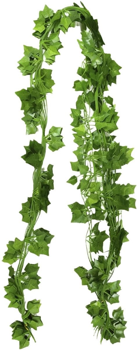 Solidchoice - Set van 12 groene kunstmatige klimop slingers voor decoratie