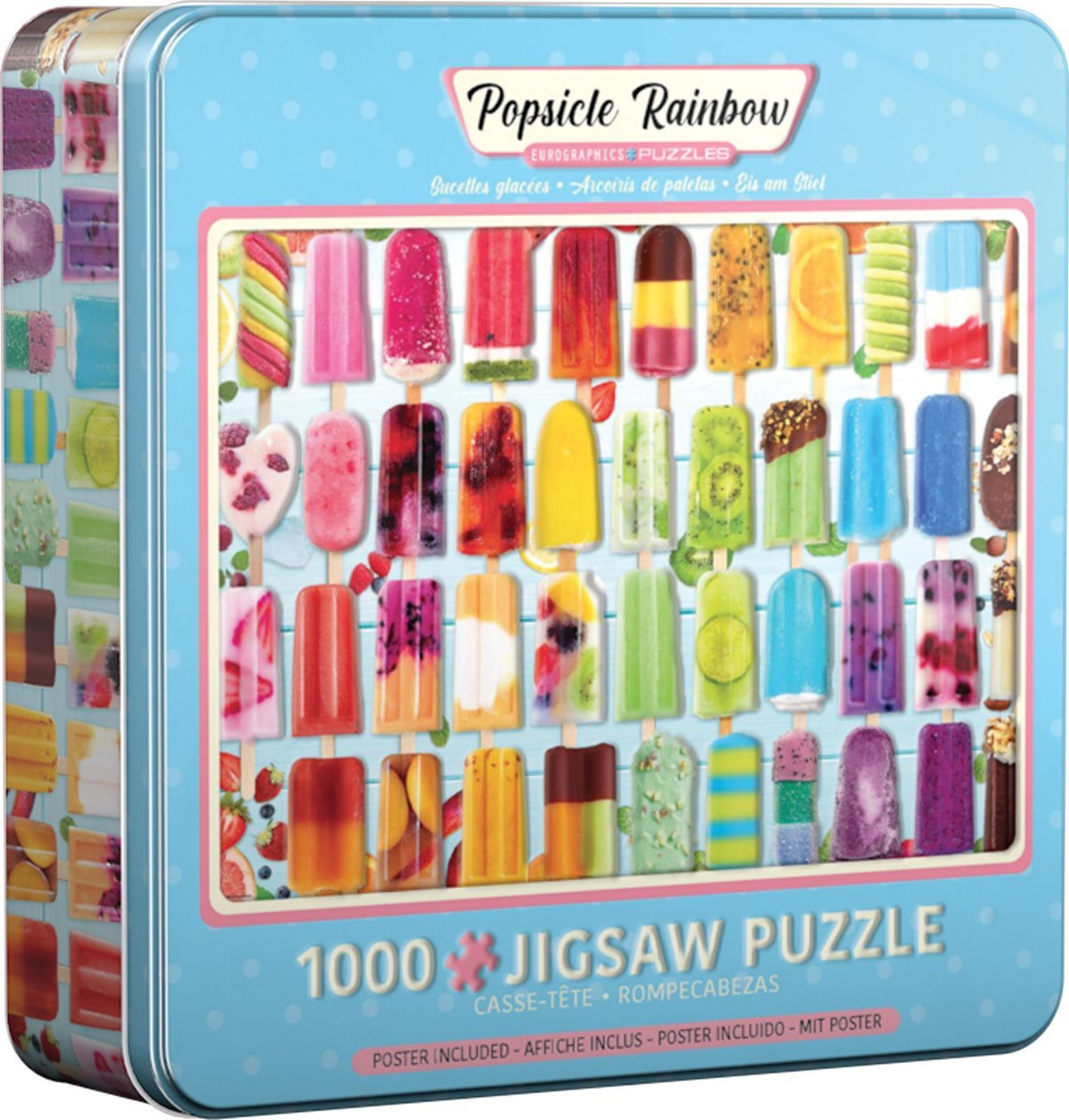 Eurographics Puzzel in blikdoos Nano Regenboog 1000 stukjes