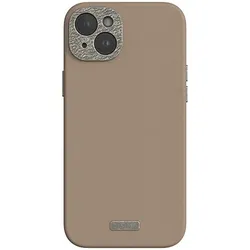 Moshi Napa MagSafe - Lederhülle für iPhone 15 Plus (Woodsmoke Brown)