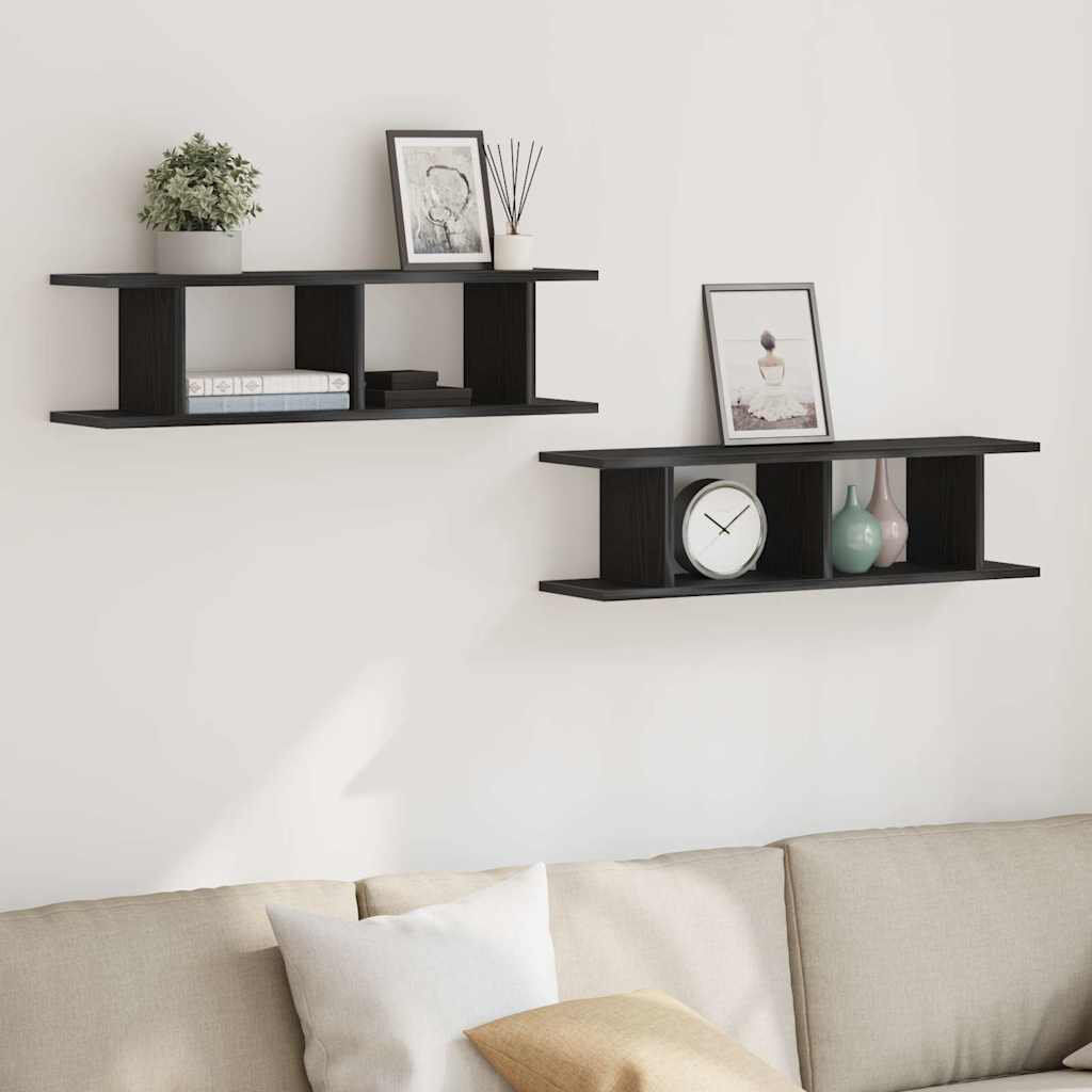 Ebern Designs Averyonna 2 Piece Black Oak 20cm H x 105cm W x 18cm D