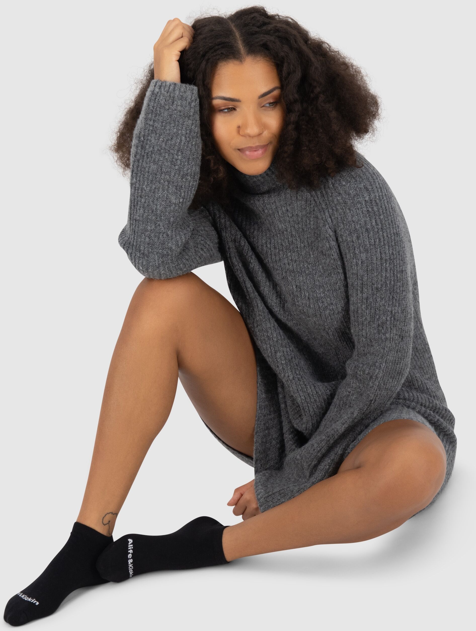 Sneakersocken ALIFE & KICKIN, Damen, Gr. 39-42, schwarz, 75% Baumwolle, 22% Polyamid, 3% Elasthan, Socken Sneakersocken, kurze Socken, aus Baumwolle mit weichem Bund - ohne Einschneiden