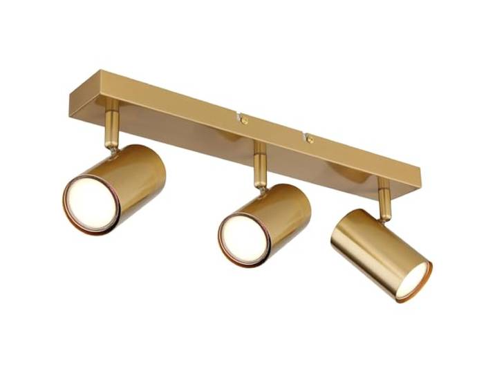 Globo Deckenleuchte Wohnzimmer Goldfarben Deckenlampe Deckenstrahler 3 Spots GU10 Fassungen 57911-3GO