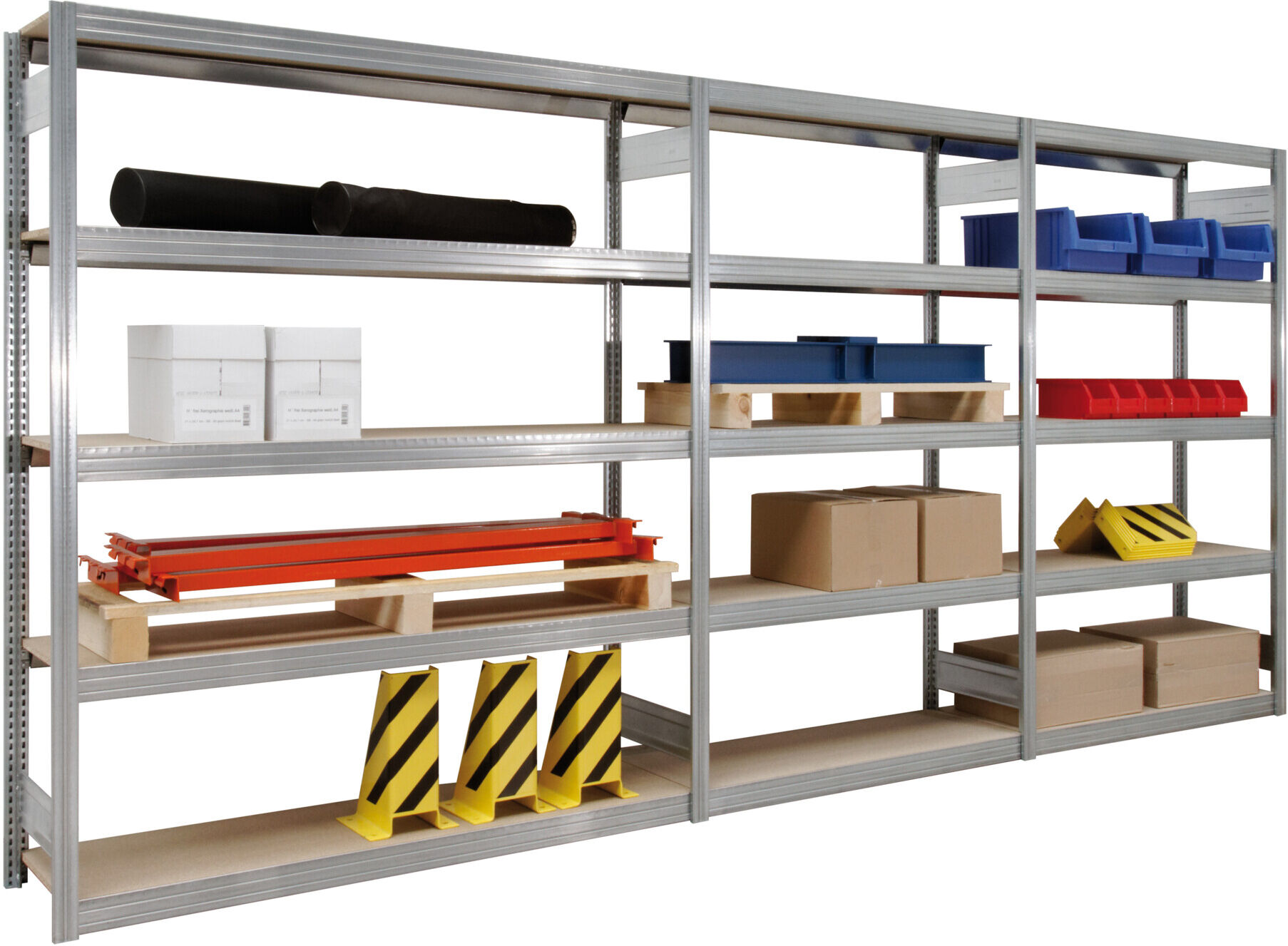 Regalwerk BERT Großfachregal Grundfeld HxBxT 2000x1285x500mm (B3-50512-50)
