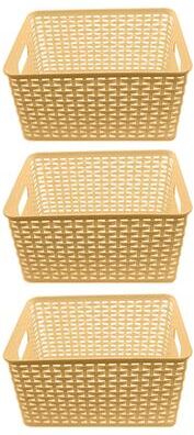 YBM Home Plastic Rattan Storage Box Basket Organizer, BA425