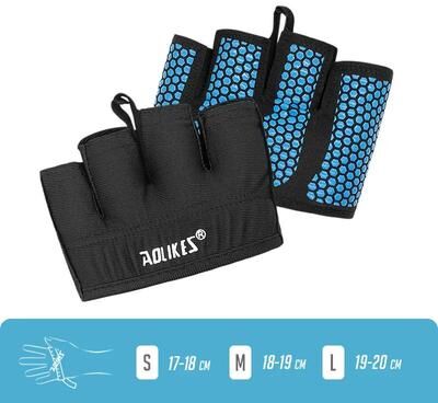 Inspire Essentials AOLIKES Half Finger Gym Gloves Workout Weight Lifting Gloves For Cross Training Fitness And Bodybuilding b l