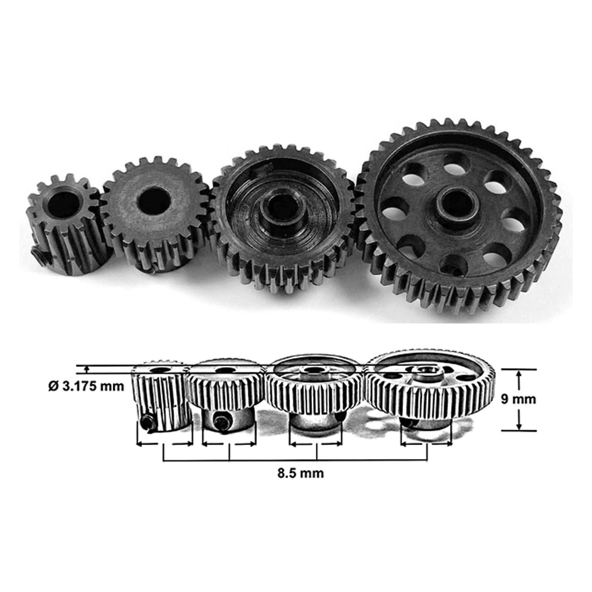 Absima motorritzel 15 zähne / 48dp / 3,2mm bohrung / stahl (2310272)
