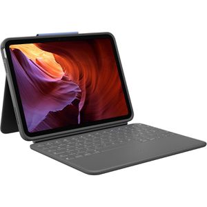 Logitech Tablet-Hülle Rugged Folio, 920-011200, grau, für Apple iPad A16 & 10. Generation, mit Tastatur