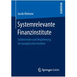 Systemrelevante Finanzinstitute, Fachbücher von Jacob Kleinow