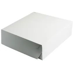 50 Tortenkarton PAP 32 × 32 × 10 cm weiß Kuchenkarton