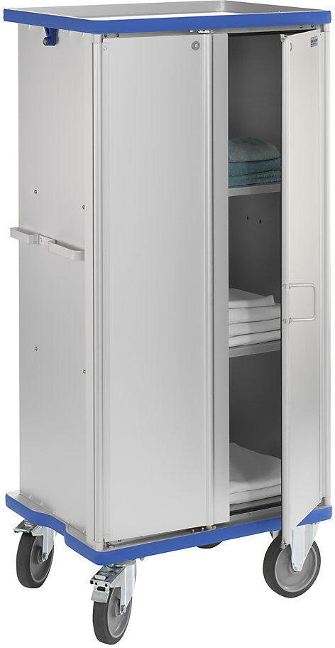 Schrankwagen aus Alu, Tragfähigkeit 300 kg, Außen-LxBxH 840 x 640 x 1806 mm Gmöhling