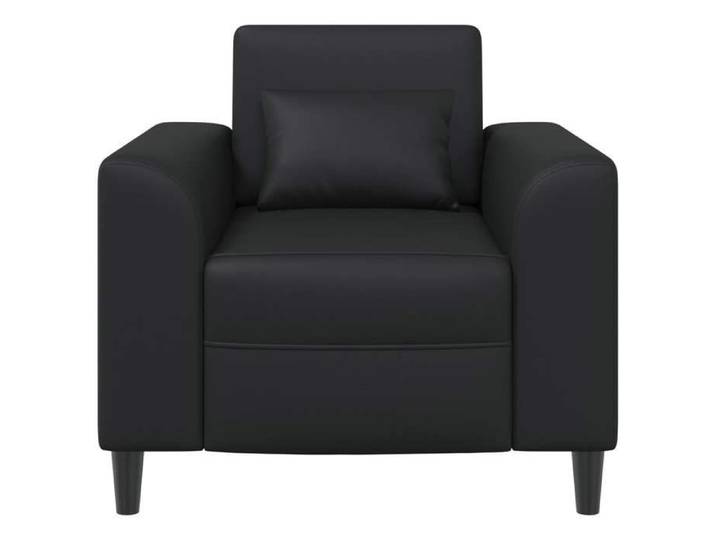 Noir Chaise confortable LEMON Fauteuil Noir Simili cuir Pour maison/bureau_24179