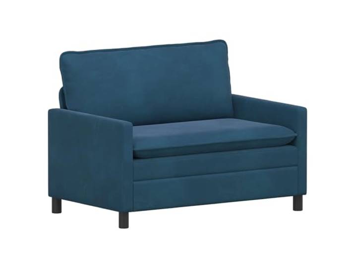 KKgypkn Sofa Blau 126 x 81 x 87,5 cm Samt Rechteckiges Design, Metallrahmen, ergonomische Armlehnen, pflegeleicht mit trockenem Tuch
