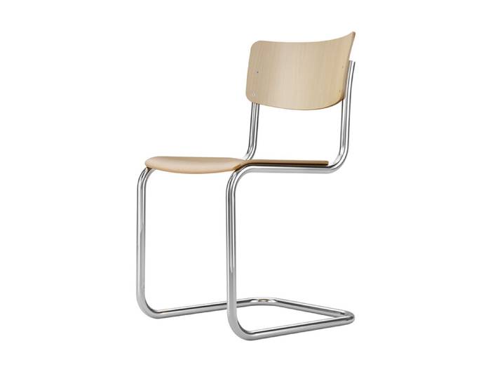 Thonet Freischwinger S43 Buche natur klar lackiert braun Stuhl 44x83x53 cm