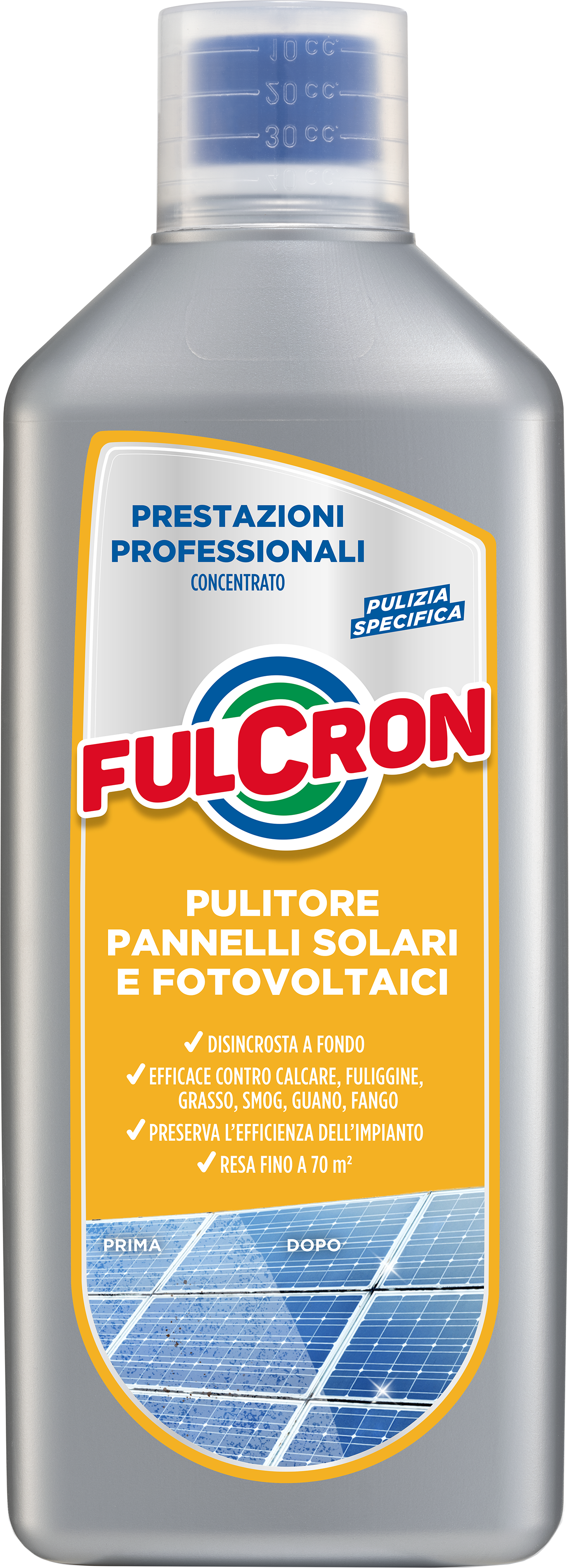 Fulcron PULITORE PANNELLI SOLARI  1 l CONCENTRATO E SCHIUMOGENO  CERTIFICATO CAM