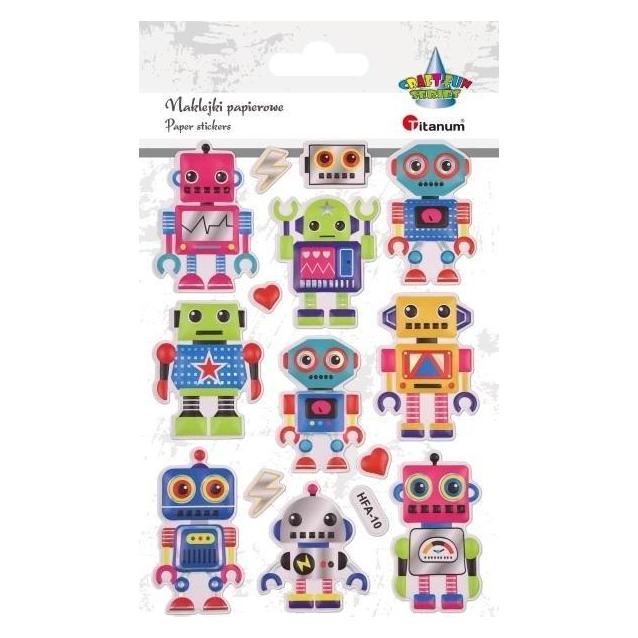 Titanum Konvexe Roboteraufkleber, Mix, 14 Stk. (14 Sticker) (47992740)