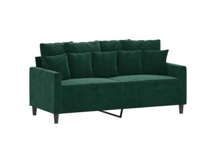 Todiikf 2-Sitzer Sofa Samt Dunkelgrün Couch 140cm Sitzbreite Metall Stilvoller Zweisitzer mit weicher Polsterung und stabilem Metallrahmen für Wohnzimmer, Arbeitszimmer oder Empfangsbereich.
