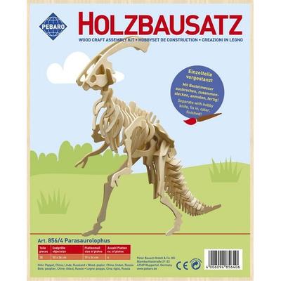 PEBARO 856/4 - Holzbausatz Dinosaurier Parasaurolophus, 38 Teile, Holzkonstruktion zum Zusammenstecken