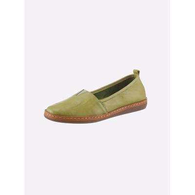 Slipper ANDREA CONTI, Damen, Gr. 39, grün (pistazie), Leder, Rindsleder, Schuhe Slipper