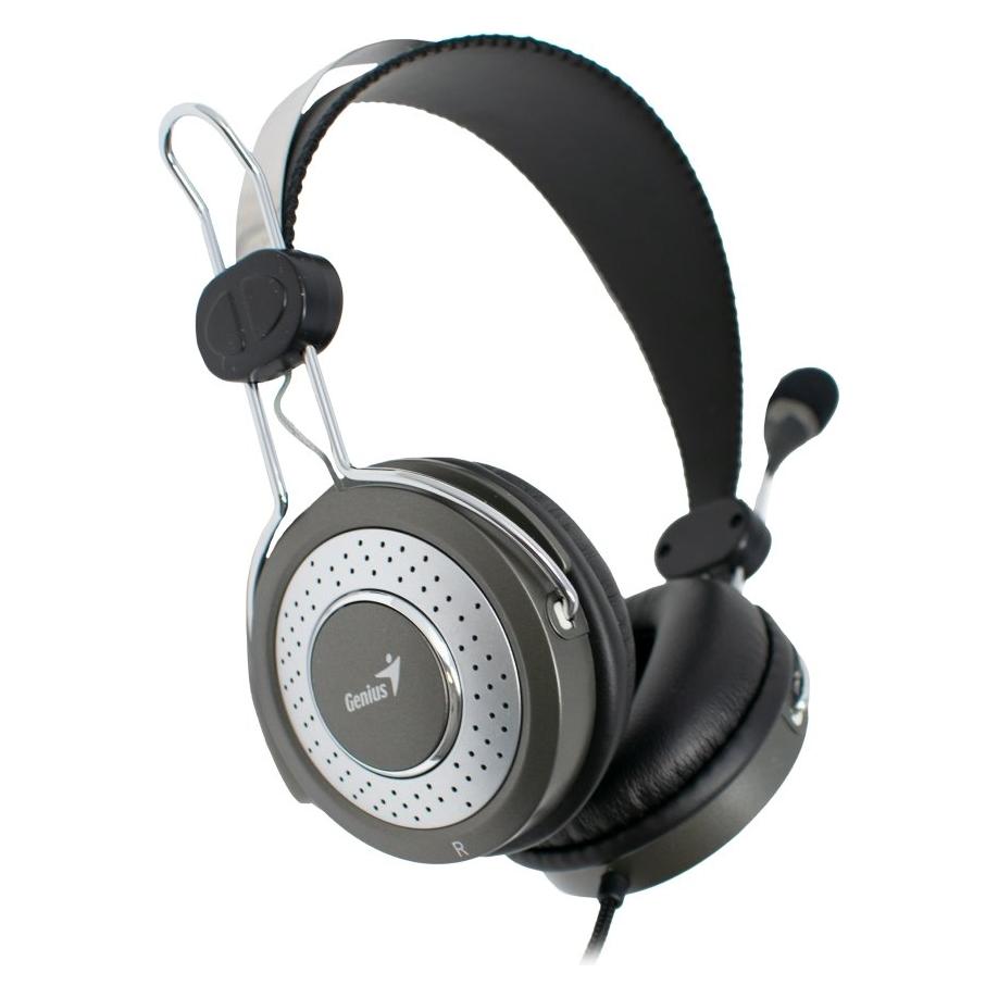 Genius HS-04SU Headset Wired Head-band Office/Call center Silver (2 Ports) (31710045100)