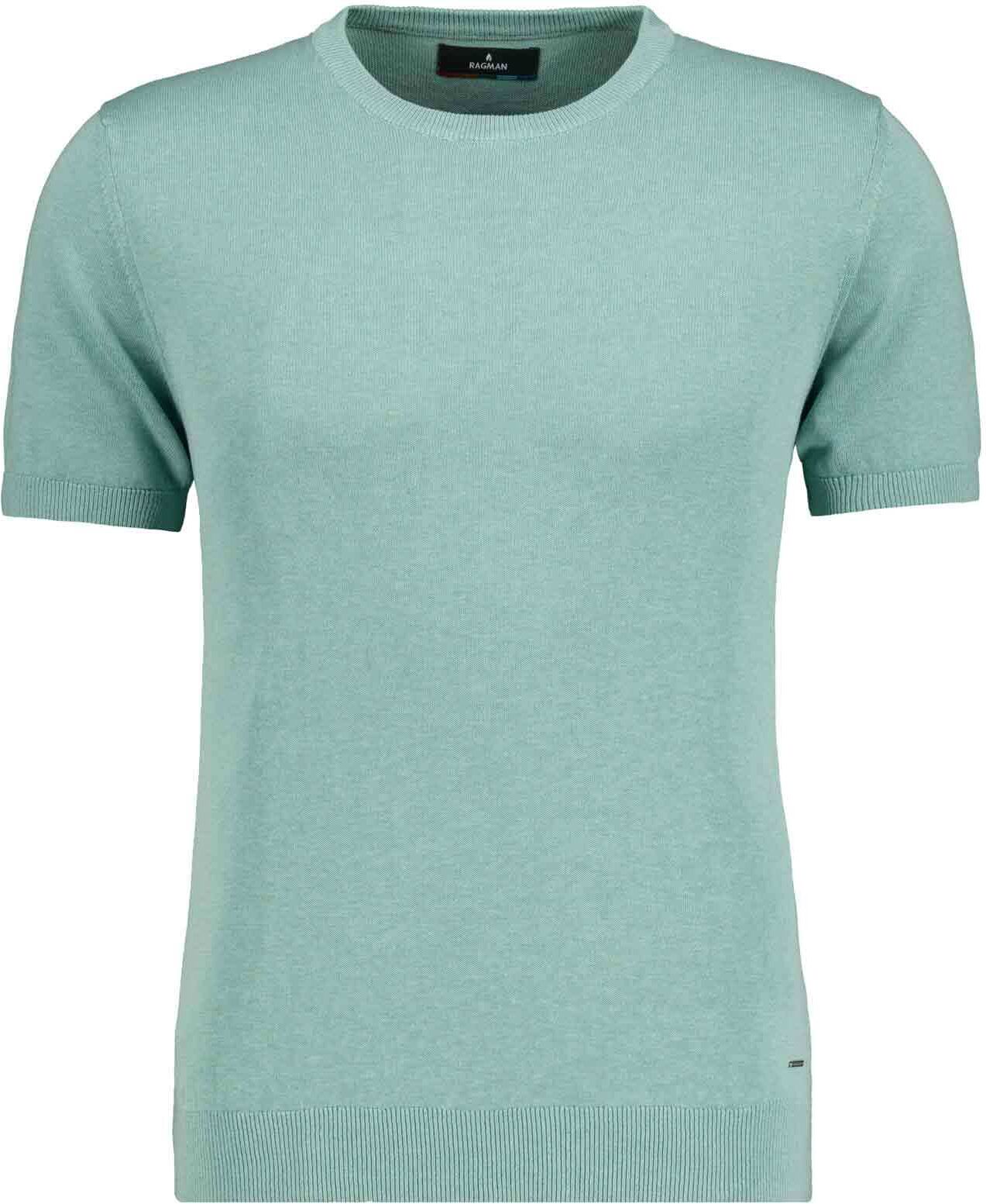 Rundhalspullover RAGMAN, Herren, Gr. 54, grün, 388, Strick, 100% Baumwolle, ohne Ausschnitt, Pullover Rundhalspullover grün, 388 54