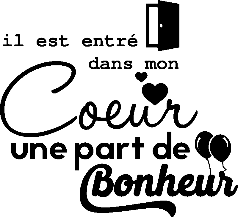 Ambiance-sticker Sticker Il est entré dans mon coeur