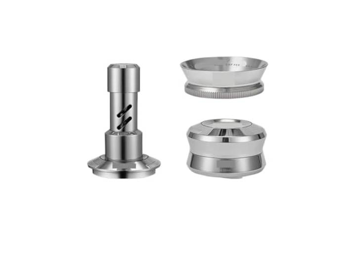Espresso-Tamper, 51/53/58 mm, Kaffee-Tamper mit 4 Federn, Edelstahl-Gewindebasis, kompatibel mit MUVNA, Zubehör für Heim-Barista-Espressomaschinen(58mm Set 3)