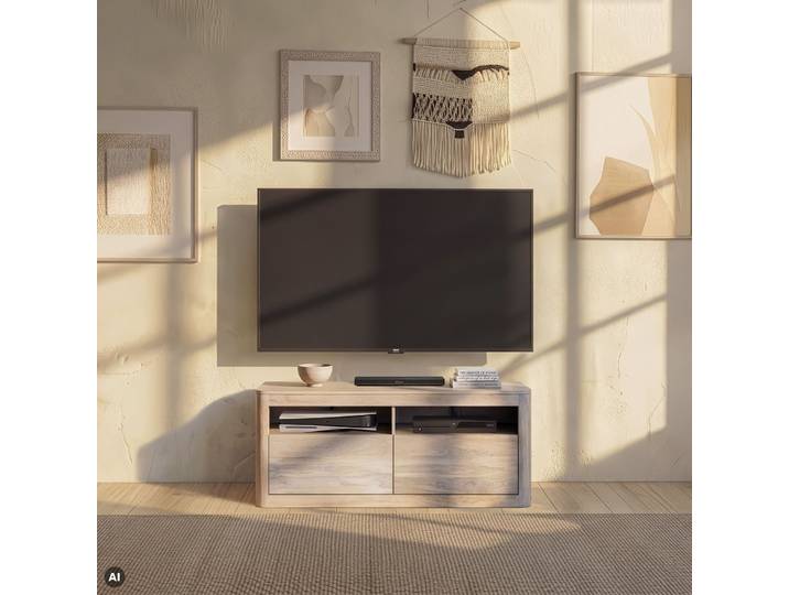 TV-Board Mango 130x40x58 weiß lackiert TORONTO #319