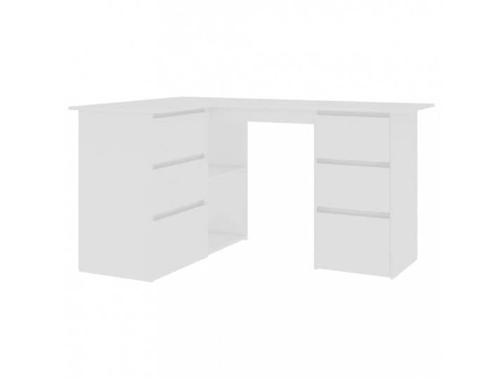 Bureau d'angle Blanc - VIDAXL - 145x100x76 cm - 6 tiroirs - Adulte - Meuble de bureau