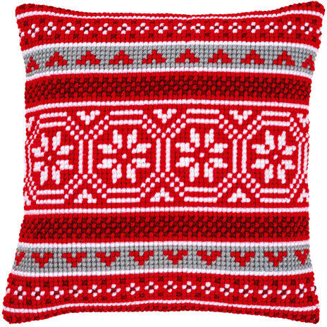 Kreuzstichkissen "Norweger-Muster"