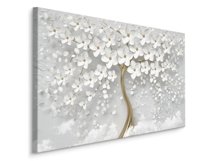 LEINWANDBILD Abstrakter Baum Blumen Glamour Stil 120x80