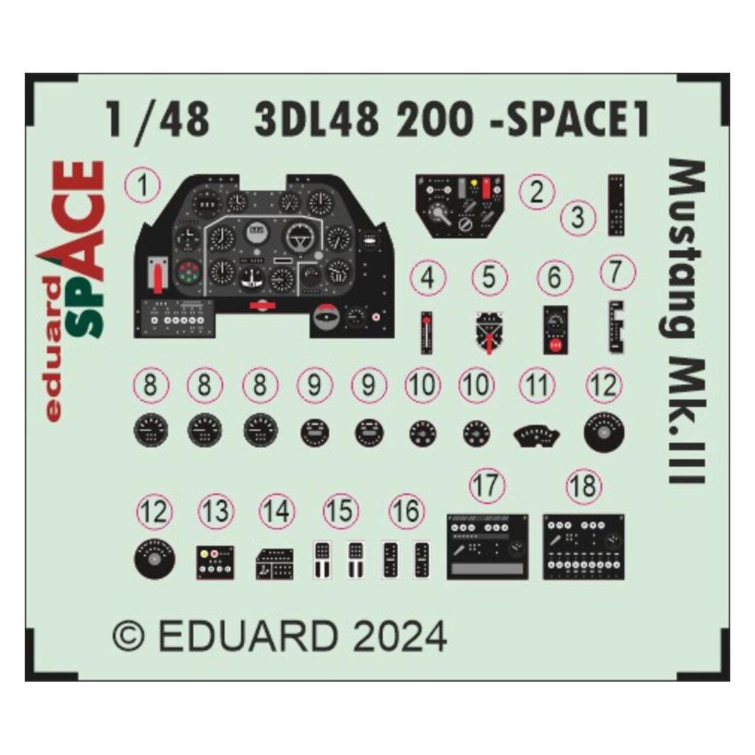 Eduard Mustang Mk.III SPACE (3DL48200)