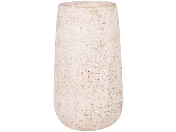Vase aus Terrakotta, grau meliert, H25cm