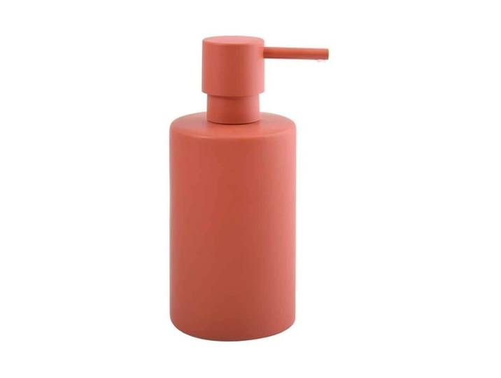 Seifenspender SPIRELLA Tube 300 ml Terracotta , orange (terracotta), B:7cm H:16cm T:7cm Ø:7cm, Keramik, Dosierspender, Seifenspender