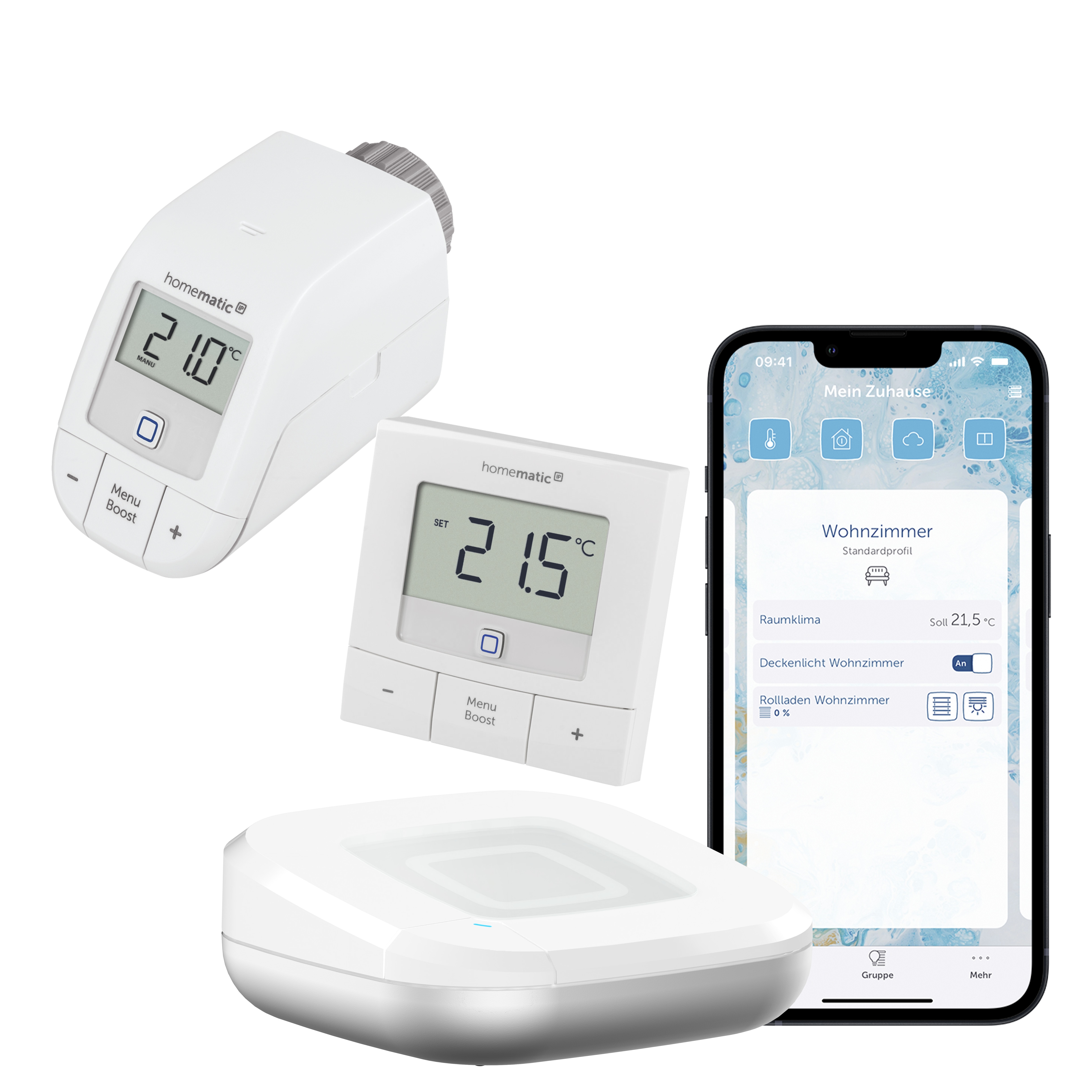 Homematic IP Starter Set Heizen Raumklima Basic inkl. Access Point 2