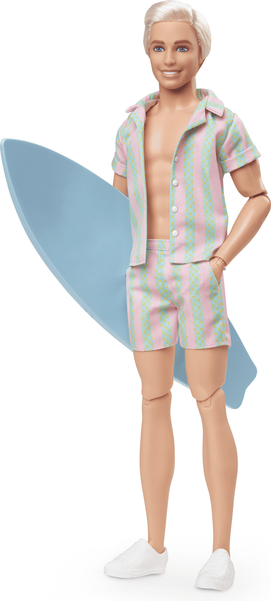 Barbie Movie Ken Pastel Stripes Beach Set for Kids, Mattel