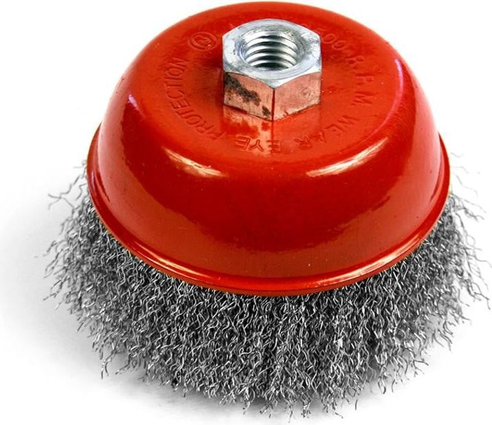 Strend Pro CCB-501 Komstaalborstel, gegolfd, 100 mm, M14x2, draad 0.3 mm