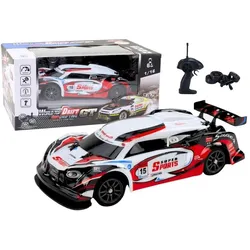 Lean Toys RC-Sportwagen 1:16 weiss und rot