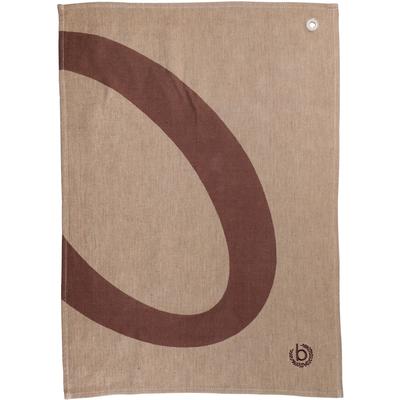 Geschirrtuch BUGATTI "Ellipse - Jacquard", braun (braun, natur), B:50cm L:70cm, 100% Baumwolle, Geschirrtücher, Geschirrtuch