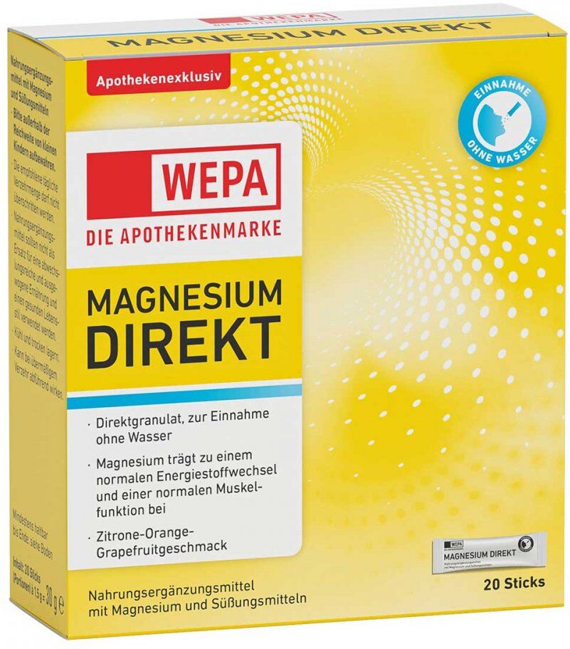 Wepa Magnesium Direkt Sticks 20stk