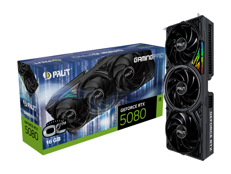 Palit GeForce RTX 5080 GamingPro OC, 16384 MB GDDR7