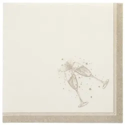 50 Servietten `ROYAL Collection` 1/4-Falz 40 cm x 40 cm gold `Festivities`