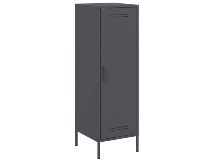 HGFDVCMR Highboard Anthrazit 36x39x113 cm Schrank aus Stahl mit 3 Fächern Kompakter Standschrank im Industrie-Design mit 3 Fächern für Wohnzimmer und Schlafzimmer. Langlebig und pflegeleicht.